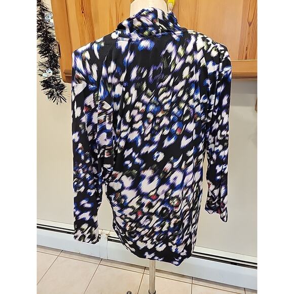 New Vince Camuto Long Sleeve Blouse Multi Color Shirt Plus Size 3x - Picture 6 of 10